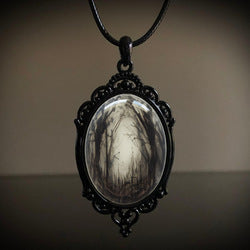 Wholesale Vintage Gothic style bat castle crow cross blood black cat church cemetery vampire vintage necklace